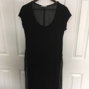 Cute black partially sheer top